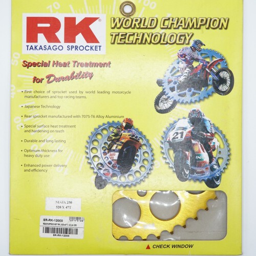 สเตอร์หลัง RK 520x47T สีทอง