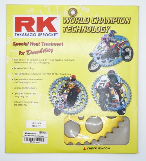 สเตอร์หลัง RK 520x47T สีทอง