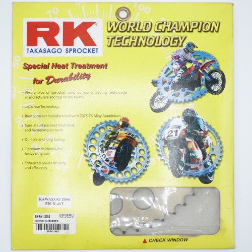 สเตอร์หลัง RK 520x46T สีเทา(Hard Anodized)