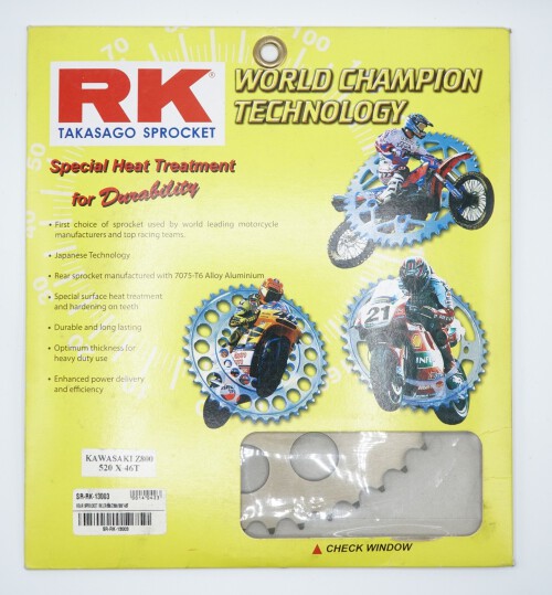 สเตอร์หลัง RK 520x46T สีเทา(Hard Anodized)