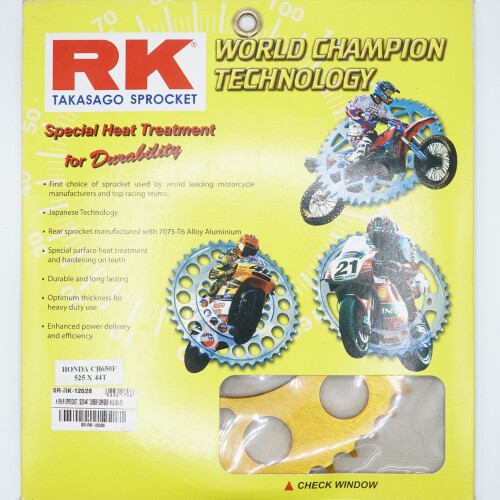สเตอร์หลัง RK 525x44T สีทอง