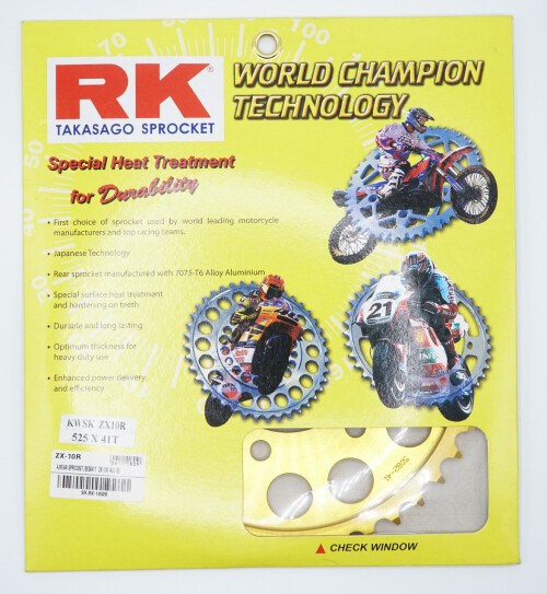 สเตอร์หลัง RK 525x41T สีทอง