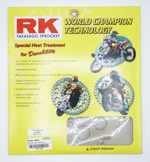 สเตอร์หลัง RK 520x47T สีเทา(Hard Anodized)