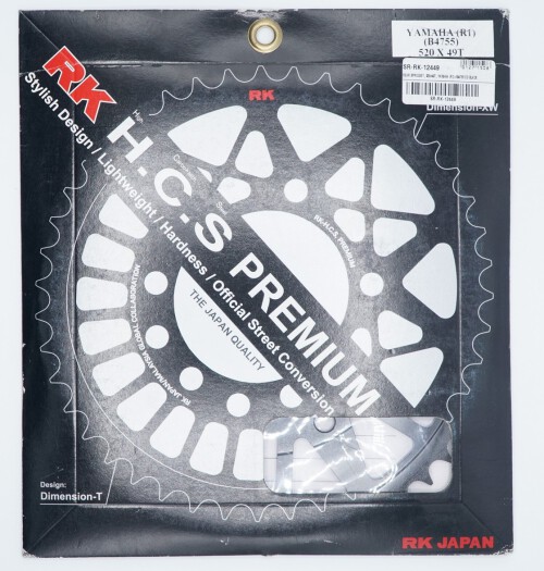สเตอร์หลัง RK 520x49T สีดำ