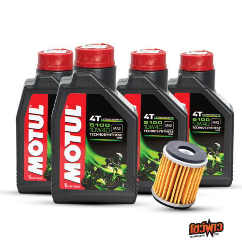 MOTUL 4T 5100 x4 + OIL FILTER x1