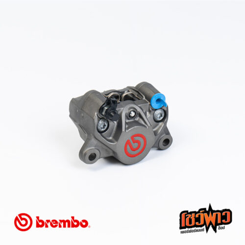 ปั้มล่าง BREMBO ปักข้างเทาโลโก้แดง 84 mm. (Gray)