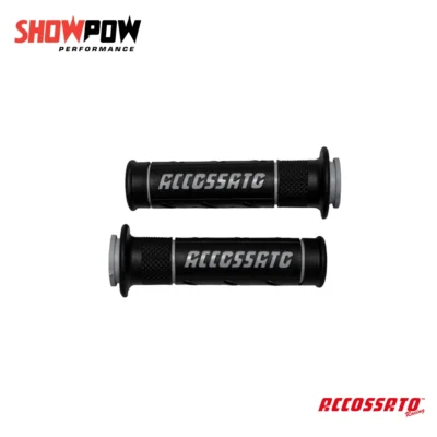 Accossato Hand Grips ดำ-เทา (ปลายเปิด)