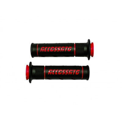 Accossato Hand Grips ดำ-แดง (ปลายเปิด)