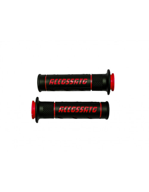 Accossato Hand Grips ดำ-แดง (ปลายเปิด)