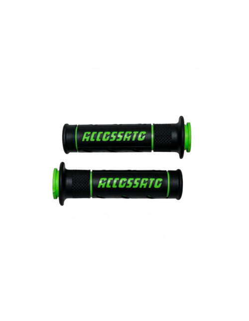Accossato Hand Grips ดำ-เขียว (ปลายเปิด)