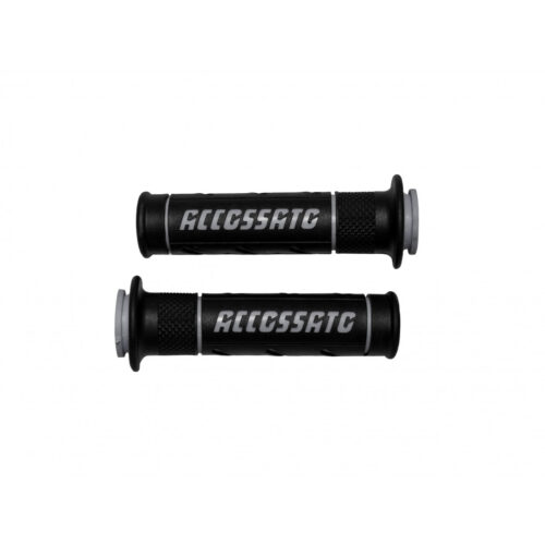 Accossato Hand Grips ดำ-เทา (ปลายเปิด)