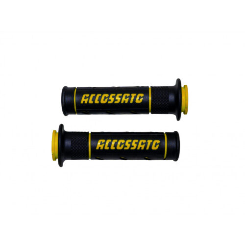 Accossato Hand Grips ดำ-เหลือง (ปลายเปิด)
