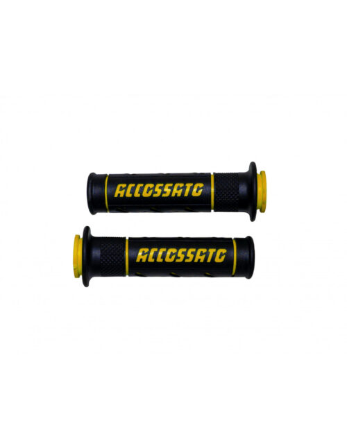 Accossato Hand Grips ดำ-เหลือง (ปลายเปิด)