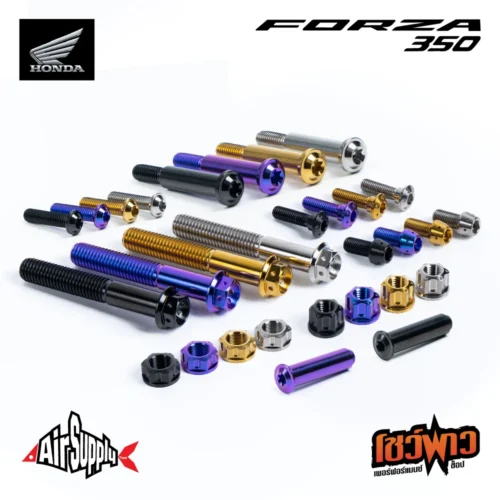 ชุดน็อต TITANIUM สำหรับรถ HONDA FORZA 350