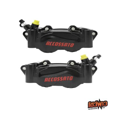 ACCOSSATO RADIAL BRAKE 4P CALIPER BILLET CNC (BLACK ANODIZED 108 MM.)