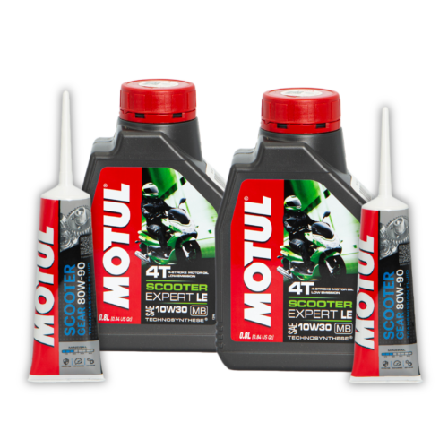 Motul 4T Scooter Expert LE 10W30 / 10W40 + MOTUL SCOOTER GEAR OIL 80W90
