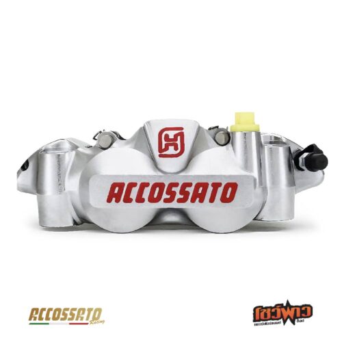 ACCOSSATO PAIR OF RADIAL BRAKE CALIPERS NICKEL PLATED FORGED MONOBLOCK 108MM OR PADS