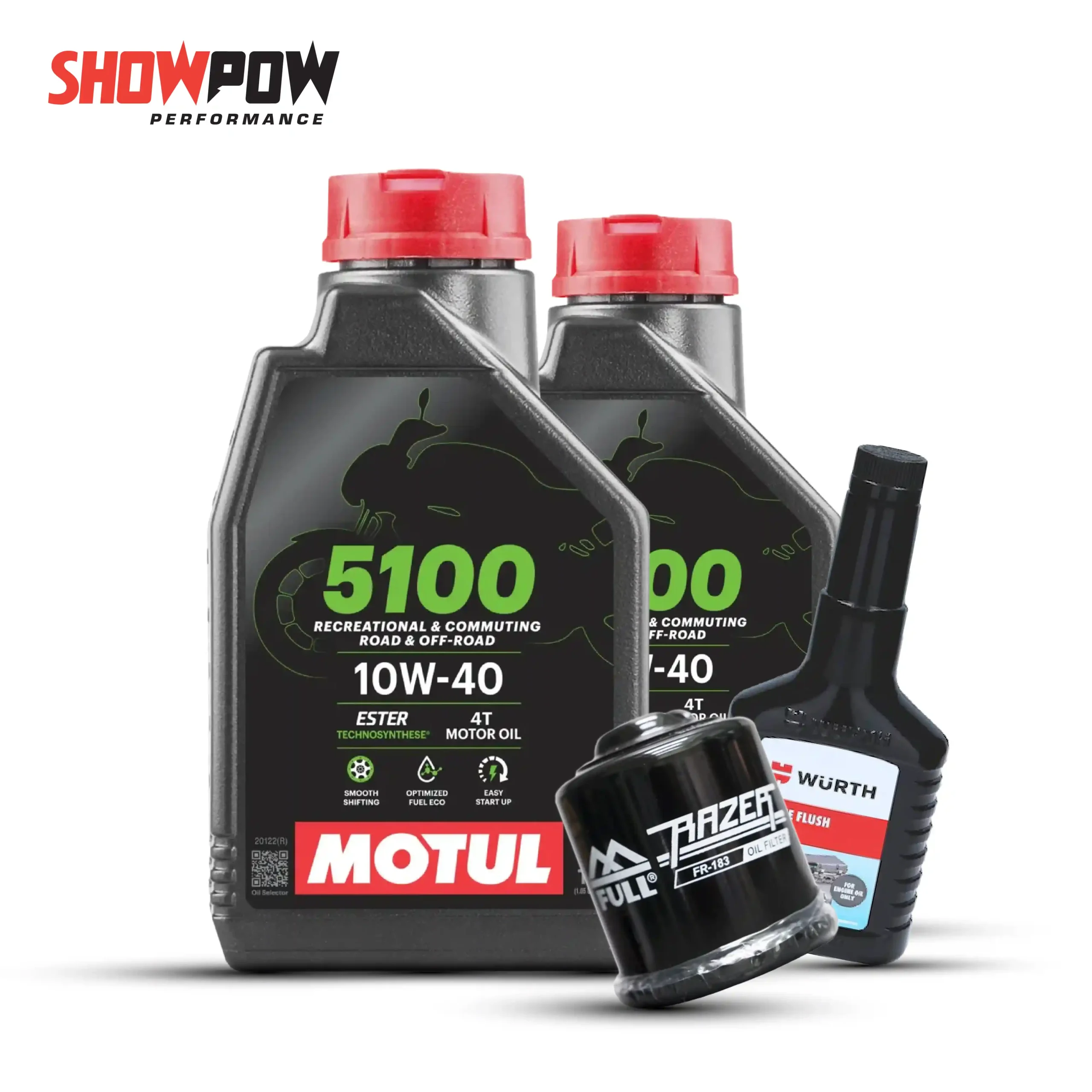 Motul SET1 2 ขวด + กรอง 1 ลูก + ฟลัชชิ่ง = 999-01