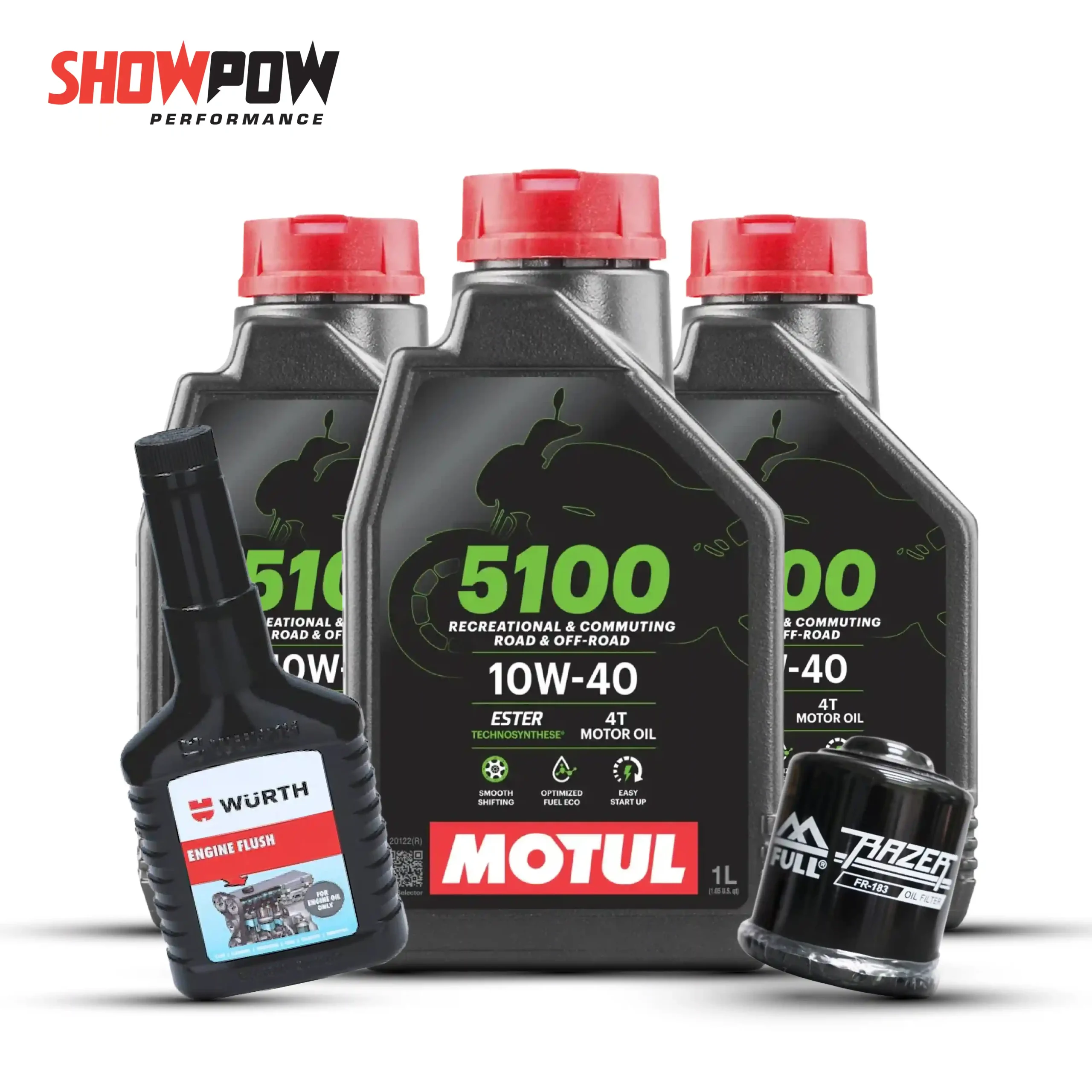 Motul SET2 3 ขวด + กรอง 1 ลูก + ฟลัชชิ่ง = 1,299-02