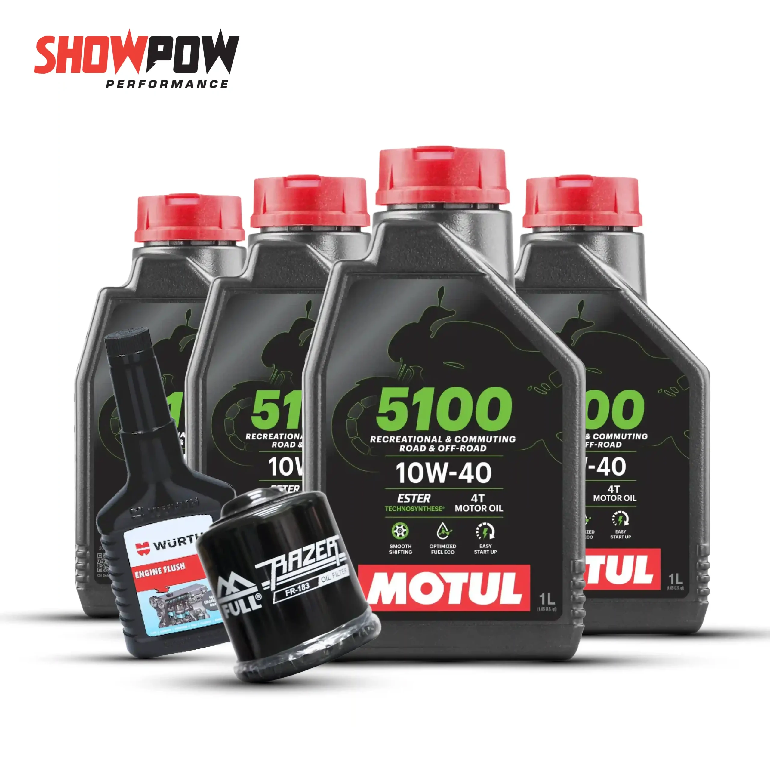 Motul SET3 4 ขวด + กรอง 1 ลูก + ฟลัชชิ่ง = 1,599-03