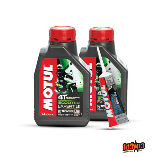 MOTUL 4T Scooter Expert LE 10W30 x2 + MOTUL GEAR OIL 80W90 x1