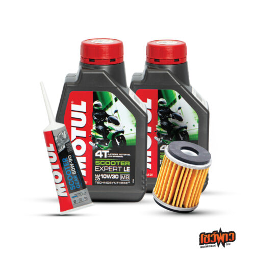 MOTUL 4T Scooter Expert LE 10W30 x2 + MOTUL GEAR OIL 80W90 x1 + OIL FILTER x1