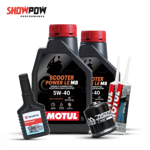 Motul SET3 น้ำมันเครื่อง x2 + เฟืองท้าย x2 + กรองน้ำมันเครื่อง x1 + ฟลัชชิ่ง x1 = 1,188-03