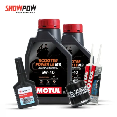 Motul SET3 น้ำมันเครื่อง x2 + เฟืองท้าย x2 + กรองน้ำมันเครื่อง x1 + ฟลัชชิ่ง x1 = 1,188-03