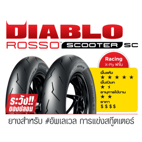 Pirelli DIABLO ROSSO SCOOTER SC: 120/70-12+130/70-12
