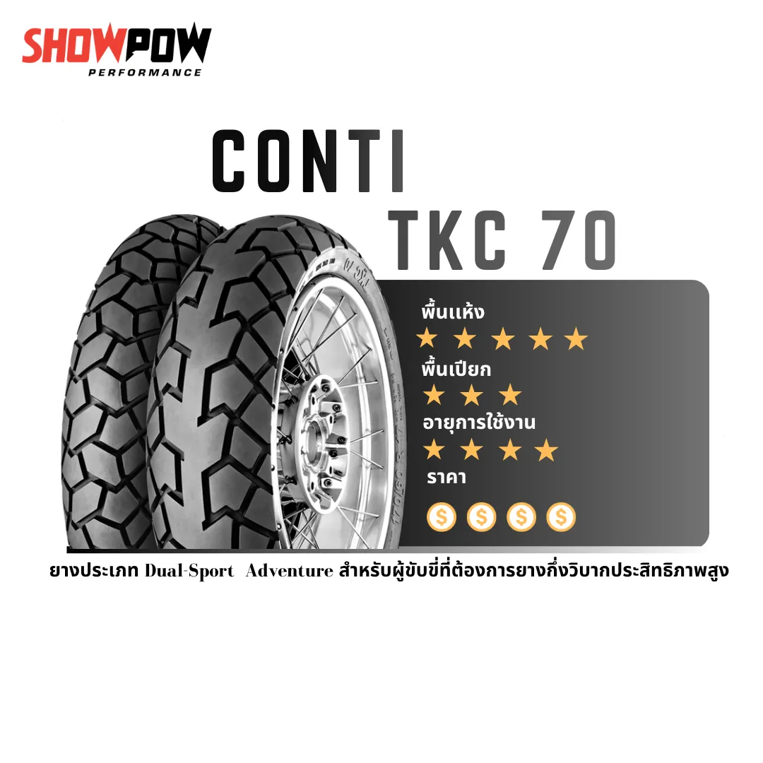 Continental Conti TKC 70 : 120/70 ZR17+ 160/60 ZR17